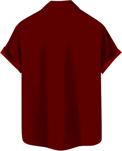 Vista 2 de Ecosunny Camisas de bolos para hombre, polo de manga corta, casual, ajustada, camisa de golf