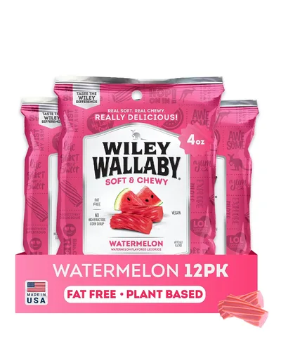 Vista 11 de Wiley Wallaby Regaliz australiano, bolsas de 4 onzas, 12 unidades (negro)