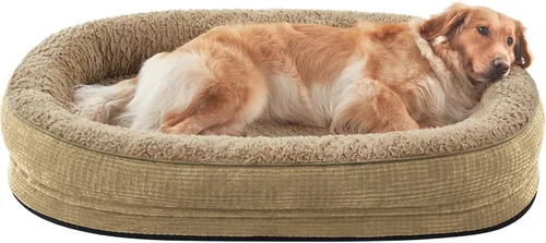 Vista 10 de JOEJOY Cama ortopédica para perros medianos, cama para mascotas de espuma viscoelástica con laterales de refuerzo, forro impermeable, funda