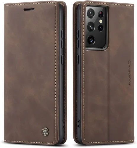 Vista 17 de Funda tipo cartera compatible con Samsung Galaxy S21 con tarjetero de bloqueo RFID, funda de piel con función atril para Samsung Galaxy S21 de 6.2