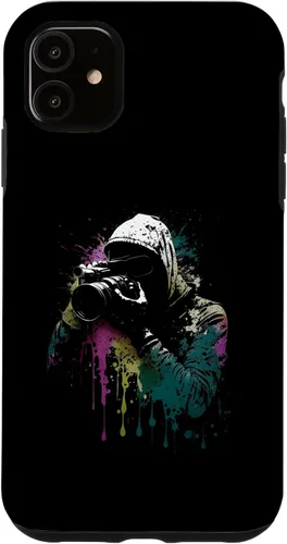 Vista 5 de iPhone 15 Fotógrafo con cámara reflex Splash Art Photography Case