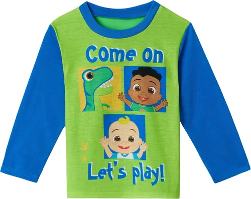 Vista 2 de CoComelon Boys Pajamas for Toddler Kids 4 Piece Sleepwear Sets for Toddler Boys Pajama Bottoms and Sleep Shirts