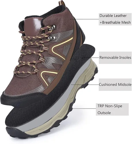 Vista 4 de SPR&JOY Zapatos deportivos antideslizantes para niños, transpirables, ligeras, atléticas, para correr, caminar, para niños pequeños y grandes