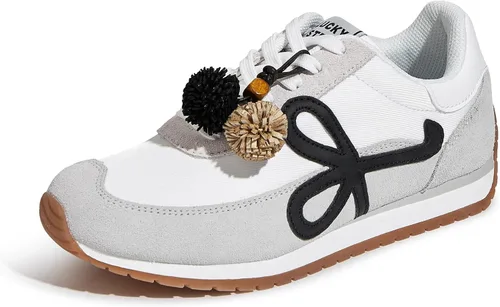 Vista 11 de LUCKY STEP - Zapatillas de moda para mujer, elegantes, de caña baja, clásicas, retro, casuales, cómodas, para correr y caminar Marrón oscuro