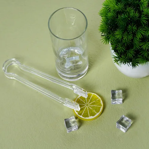 Vista 3 de 10 piezas de pinzas de plástico para buffet, pinzas de cocina transparentes, mini utensilio de servir, pinzas para alimentos, hielo, ensalada, bufé