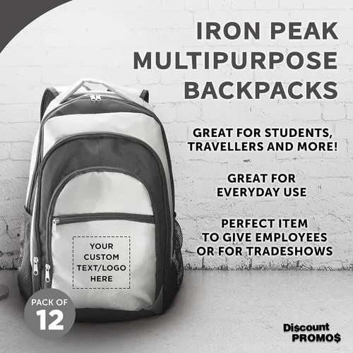 Vista 3 de Iron Peak - Mochilas multiusos, - Personalizado - Gris, Mochilas tradicionales