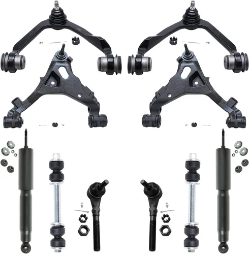 Vista 29 de Detroit Axle - Kit de suspensión delantera de 10 piezas para Chevrolet Trailblazer GMC Envoy 2004-2007 2005 2006 Soportes de brazo de control
