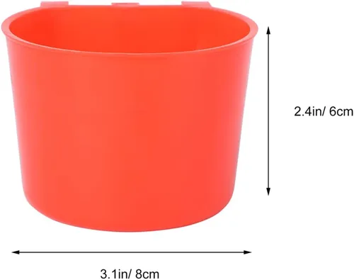 Vista 9 de ULTECHNOVO Vasos de alimentación para pájaros, 12 unidades, platos, pájaros, animales, jaula de alimentación, colgante, cacatúa, agua, animales