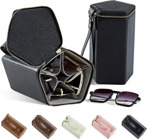Vista 40 de Sunglasses Travel Case Organizer Hangable for Men Women, Eyeglasses Foldable Storage Organizer