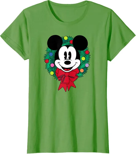 Vista 3 de Amazon Essentials Camiseta navideña festiva de Mickey Mouse para hombre, color azul, talla S Blanco