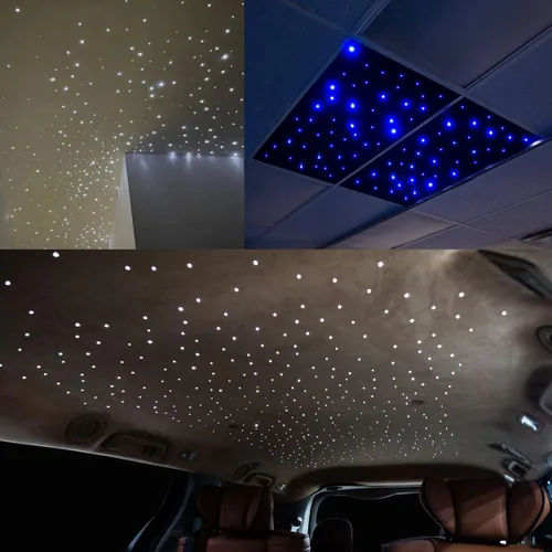 Vista 5 de AKEPO Kit de luces de techo de estrella de fibra óptica de 16 W, control por aplicación para automóvil y hogar, hilos de cable de fibra óptica, 150