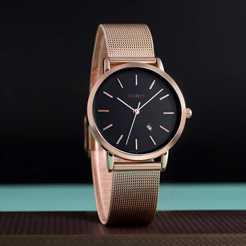 Vista 7 de MASTOP Relojes de cuarzo para mujer, ultrafinos, magníficos, simples, pequeños, pequeños, pulsera de acero con esfera pequeña