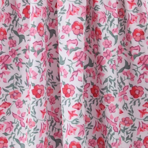 Vista 7 de Disfraz de Barbara para mujer, vestido floral rosa, traje de fiesta de disfraces de Halloween