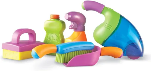 Vista 3 de Learning Resources New Sprouts Clean It! Juego para niños pequeños, pretende y aprender, 6 piezas, a partir de 2 años