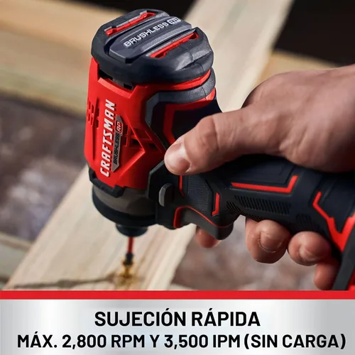 Vista 5 de CRAFTSMAN Destornillador de impacto inalámbrico V20, 1/4 de pulgada, solo herramienta desnuda (CMCF813B)