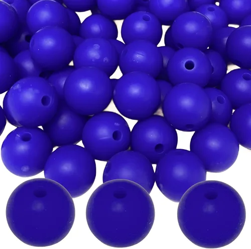 Vista 37 de Abalorios de silicona, 120 piezas de 6 mm abalorios redondos de silicona para hacer llaveros, pulseras, collares, aretes, joyas, manualidades DIY