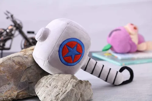 Vista 2 de Marvel Legends Thor Hammer - Almohada de peluche para niños, juguete de cosplay - 11 pulgadas