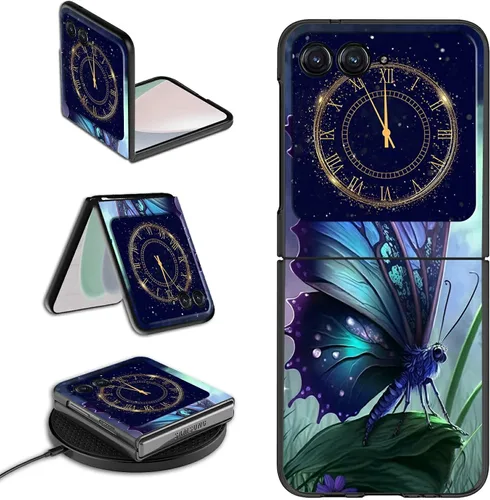 Vista 9 de Rossy Funda para Motorola RAZR 5G, para Moto RAZR 5G, funda delgada y ligera de policarbonato duro a prueba de golpes para Motorola Moto RAZR 5G