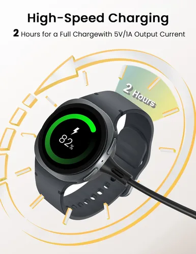 Vista 3 de Sinoacc Cargador compatible con Samsung Watch USB C cargador para Galaxy Watch Ultra/7/6/6 Classic/Fe/5/5 Pro/4/4 Classic/3/Active 2/Active cable
