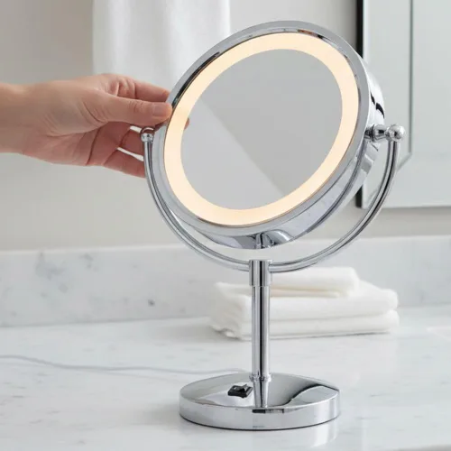Vista 2 de JERDON Espejo de maquillaje iluminado con aumento 5X - Cromo - HL745CO