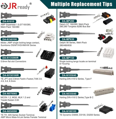 Vista 3 de JRready ST5347 - Kit de herramientas extractor de pines mejorado con 2 asas de almacenamiento y 26 puntas de repuesto, kit de herramientas