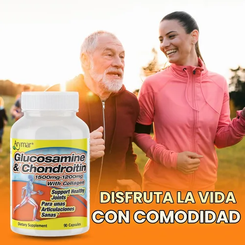 Vista 6 de Arymar Suplemento de glucosamina condroitina y colágeno Fórmula de apoyo articular paquete de dos