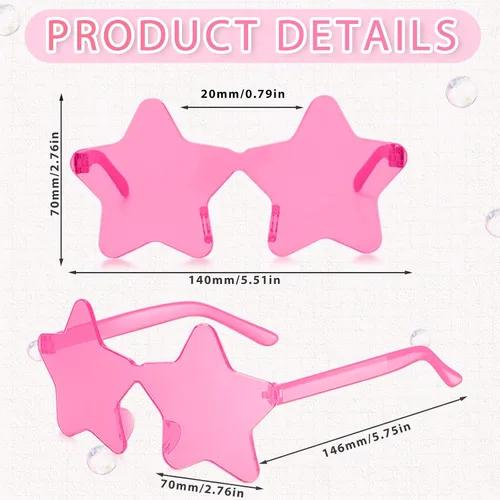 Vista 2 de RTBOFY 12Pcs Star Sunglasses for Women Candy Party Sunglass Bachelorette Sunglasses Star Party Favors Halloween Sunglasses