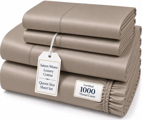 Vista 21 de CHATEAU HOME COLLECTION Juego de sábanas tamaño individual, sábanas de 1000 hilos tamaño individual de algodón, sábanas individuales de bolsillo 01
