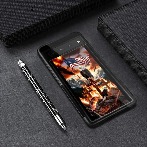 Vista 490 de Compatible con Google Pixel 4A 5G Mobile Case Creative Acrylic Panel trasero Silicona Protección Grip especialmente diseñado para Google Pixel 4A 5G
