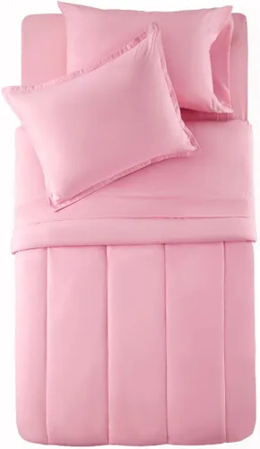 Vista 5 de SLEEP ZONE Juego de edredón de 5 piezas para niños, tamaño individual, súper lindo y suave, ropa de cama para niños en una bolsa, juego de 5 piezas