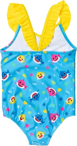 Vista 2 de Baby Shark Traje de baño cruzado de una pieza para bebés y niños pequeños