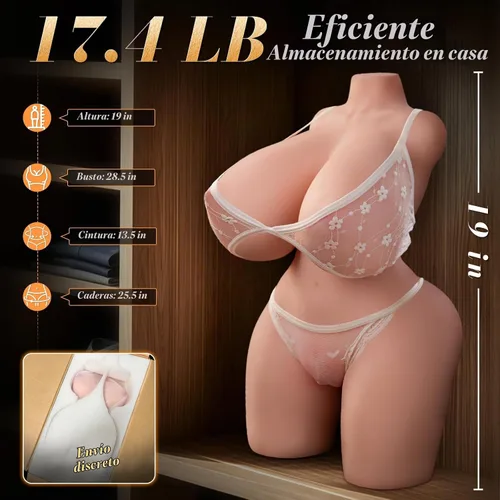 Vista 5 de Muñeca sexual gorda BBW, masturbador masculino, 17.4 libras, muñecas