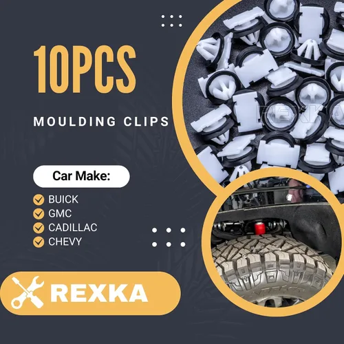 Vista 2 de Rexka Clip de moldeo para panel basculante, 10 piezas, clip de retención de panel de repuesto para GM Chevrolet Equinox Cruze Buick GMC Impala Sonic