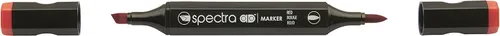 Vista 14 de AD Marker Chartpak Spectra, Tri-Nib y cepillo de doble punta, rojo ladrillo, 1 cada uno (S033AD)
