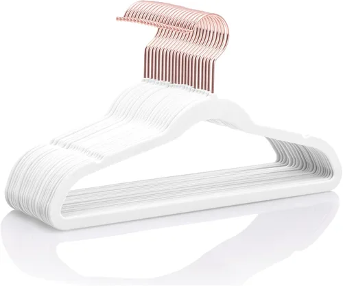 Vista 25 de MIZGI Perchas de terciopelo para bebé, perchas antideslizantes para niños y niños pequeños, perchas de 11.8 pulgadas para ropa de bebé, paquete