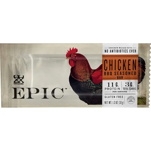 Vista 4 de EPIC BARBACOA Barra de proteína de pollo, Keto apta para el consumidor, 12 unidades, barras de 1.3 onzas