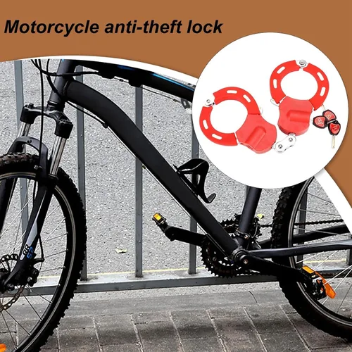Vista 2 de Cadena de bloqueo para esposas de motocicleta con llave para scooter eléctrico resistente antirrobo, bicicletas scooters