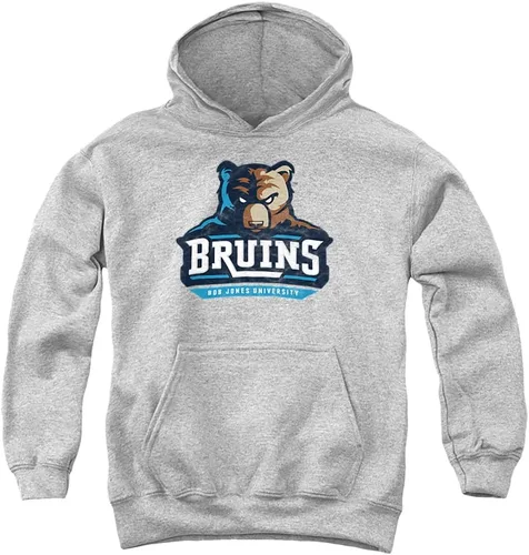 Vista 8 de LOGOVISION Sudadera con capucha oficial de Bob Jones University con logotipo primario envejecido para niños y niñas Blanco