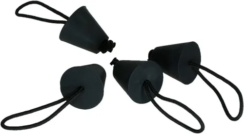 Vista 6 de LIXADA El mejor kit de tapón universal para kayak, kit de tapones de drenaje de canoa con orificios de drenaje de canoa, paquete de 4/6/8 Negro X 4