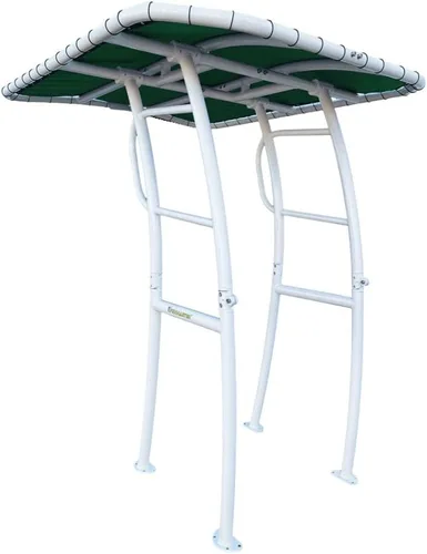 Vista 35 de FishMaster Pro Series - T-Top para Barcos de Pesca con Consola Central - Ajuste Universal - Recubrimiento en Polvo Negro - Parte Superior Negra