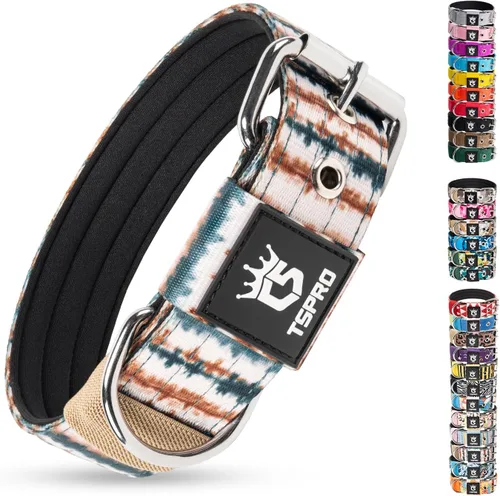 Vista 15 de TSPRO Collar Táctico para Perro de 1.25 Pulgadas de Ancho Collares Gruesos para Perro con Hebilla de Metal de Servicio Pesado, Duradero, Fuerte