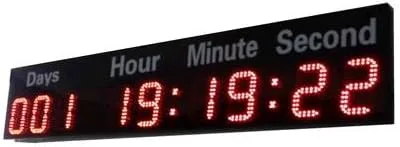 Vista 3 de 6-inch 9 Digits LED Timer Countdown/up Wall Mounted Clock with Days Hours Mins Secs Red