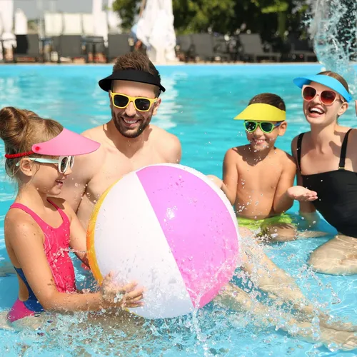 Vista 6 de Retisee 12 viseras deportivas de espuma para mujer, a granel, colores surtidos, protección solar ajustable, sombrero de golf para niñas