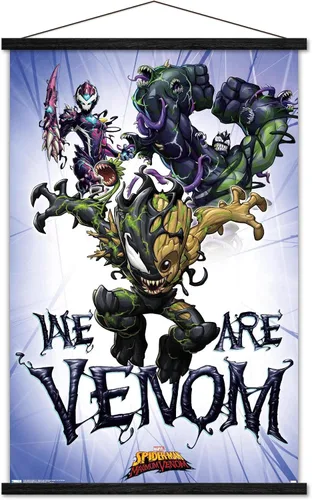 Vista 8 de Trends International Marvel Comics TV - Póster de pared de Spider- Man: Maximum Venom - We Are Venom, 22.375 x 34 pulgadas, versión enmarcada