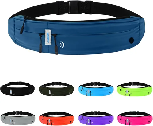 Vista 8 de WATERFLY Cinturón Riñonera para Correr: Paquete de Cintura para Corredor Maratón Jogging Deporte Ejercicio Fitness Soporte de Teléfono Cinturón