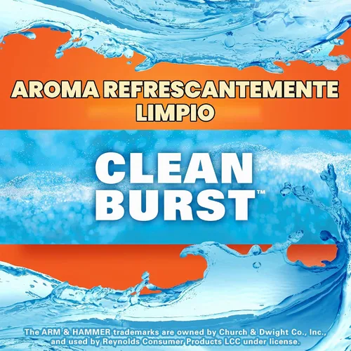 Vista 3 de Hefty Bolsas de basura de cocina altas, ultra fuertes, aroma de explosión de limpieza, 13 galones, 40