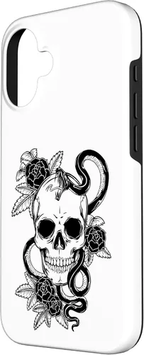 Vista 2 de Gothic Flower Skull Snake Roses Case for iPhone 16