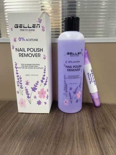 Vista 9 de Gellen Juego de removedor de esmalte de uñas con aroma a lavanda con lápiz lavanda (Lavender Scent)