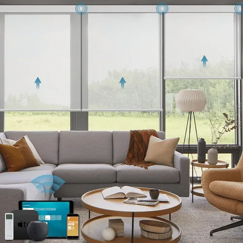 Vista 31 de Cortinas enrollables inteligentes de filtrado de luz motorizadas compatibles con HomeKit, persianas inteligentes para ventanas con 1% de apertura