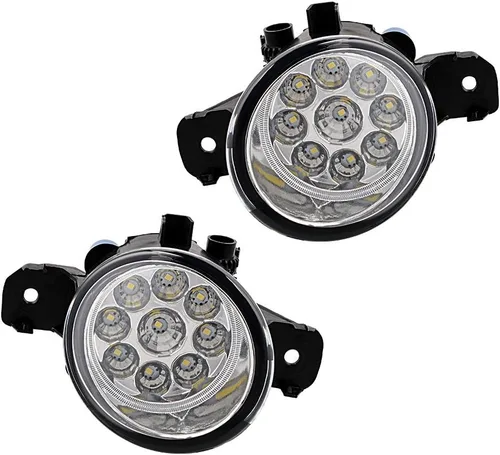 Vista 8 de Lámparas antiniebla de 9 LED con lente de cristal real Compatibles con Nissan Rogue Altima Sentra Maxima Versa Pathfinder (2X)